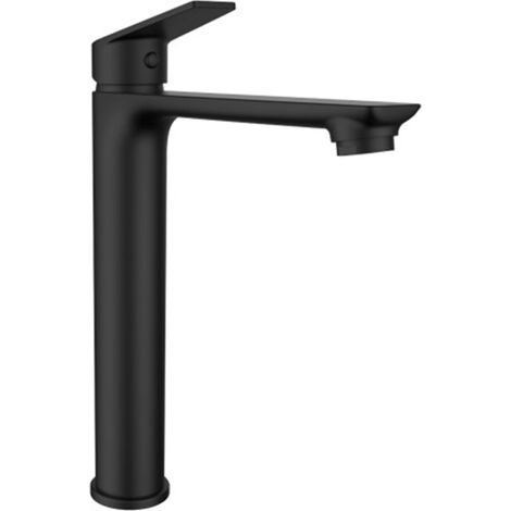 Miscelatore lavabo alto Milton Ø35 nero opaco (1/3)