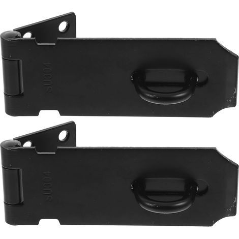 Loquets de porte en acier inoxydable 304, cadenas noir épais 10 (1/5)