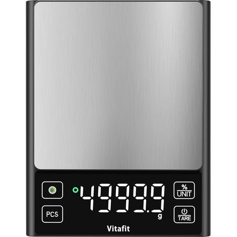 5kg Balance de Cuisine Haute Précision 0.1g, Très Grand LED, LFGB (1/5)