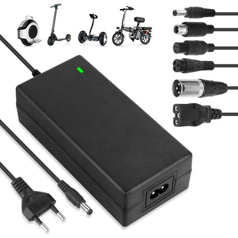 Chargeur Trottinette Électrique, 42V 2A Chargeur Trotinette Electrique, Chargeur Hoverboard avec 6 Ports, Chargeurs de Batterie pour M365 et Ninebot ES1 ES2, Scooter Électrique (EU) (1/5)