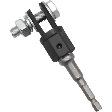 Adaptateur de Cric à Ciseaux pour Automobile à Utiliser avec Une Clé à Chocs de 1.27cm, Adaptateur de Cric Solide Et Durable, Universel pour Les Voitures Camions Caravanes Et Remorques A (1/4)