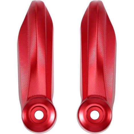 1 paire, Couleur : Rouge, Matériau : Aluminium, Protections de guidon pour moto, Patins de protection pour guidon, Accessoires moto (1/5)