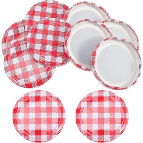 Lot de 40 Couvercles Confiture Maman en Fer, Étanches et Résistants, Accessoires pour Bocaux de Mise en Conserve et Rangement Alimentaire Réfrigérateur