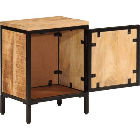 Maison Exclusive - Comodino 40x30x52,5 cm in Legno Massello di Mango Grezzo (1/5)