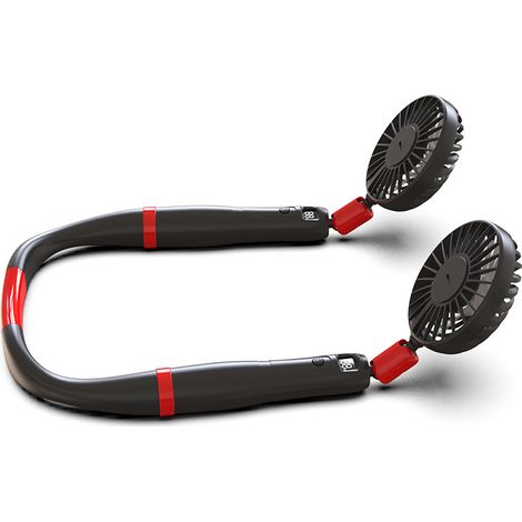 AGE Ventilateur de cou et ventilateur à main, ventilateur de cou rechargeable 2 en 1 avec affichage LED, réglable à votre propre ventilateur portable, parfait pour le bureau, les voyages, l'extérieur  (1/5)