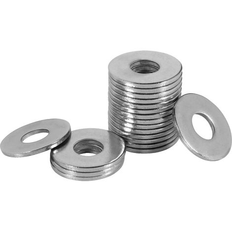 Rondelles Metal M10, Rondelle Inox M10 x 25mm, Rondelles Plates 20 Pièces, Rondelle en 304 Acier Inoxydable DIN9021 / ISO7093, Rondelles pour Vis et écrous (1/5)