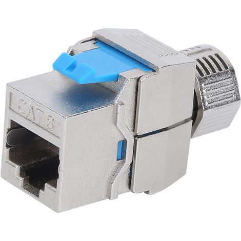 Module CAT8 pour réseau informatique, sans outil de sertissage, câble réseau RJ45 blindé, module d'information (1/5)