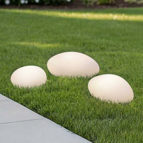 [NEUWERTIG] B-Ware Lindby LED Solar Dekoleuchte Liedra RGBW dimmbar 3er Set Gartenlampe weiß (1/2)