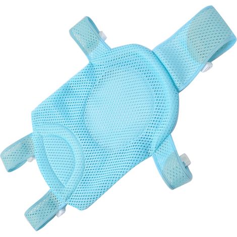 Babybadenetz, rutschfest, komfortabel, mit 5 Sicherheitsecken für Neugeborene, blau (1/5)