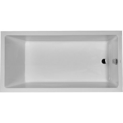 Baignoire rectangulaire STARCK X 1800x900mm 1 dossier incliné blanc