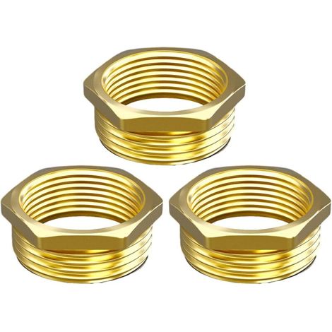 Réducteurs 1/4 à 3/8 Pouce en Laiton, Rallonge de Réduction avec Hexagone, Filetage Extérieur x Intérieur, pour la Conversion Tuyauterie(Lot 4) Ag×ig 1"+3/4" (1/5)