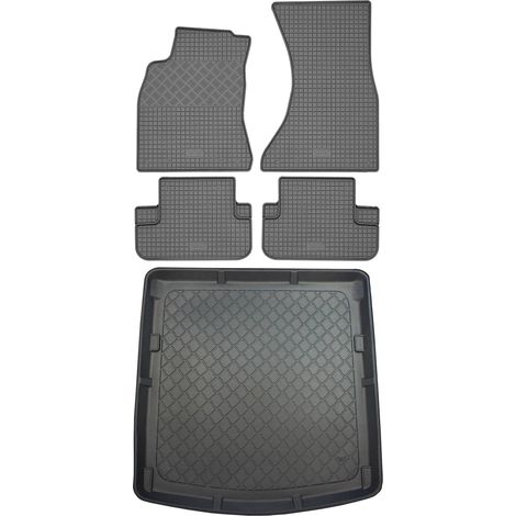 Audi A4 B8 Sedán (4 puertas) de 01.2008 a 10.2015 SET - Alfombrillas de goma para coche + alfombrilla para maletero
