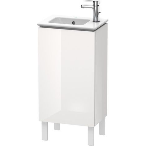 Meuble sous-vasque L-CUBE 294x420x704mm ouverture droite blanc brillant lack