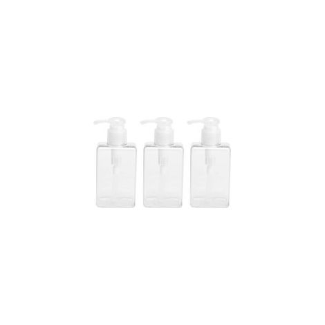 3 Pièces 150ml Bouteilles de Voyage Transparentes, Flacons à Pompe en Plastique Vides, Distributeur de Petites Bouteilles Rechargeables à Pression pour Shampoing, Lotion de Lavage pour Corps