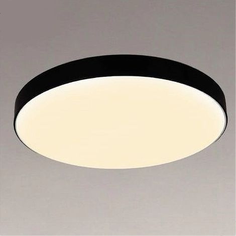 TrAdE Shop Traesio - Plafoniera Led 70 W Rotonda Lampada Soffitto Nero Lampadario Luce Naturale 02607 - (1/4)