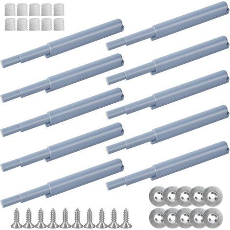 10 Pieces Push to Open Magnet Push Cupboard Door Magnetic Latch, Shock Absorber Buffer Opens and Closes the Door with Pressure for Cabinet Door Drawer Furniture and Cupboard (1/4)