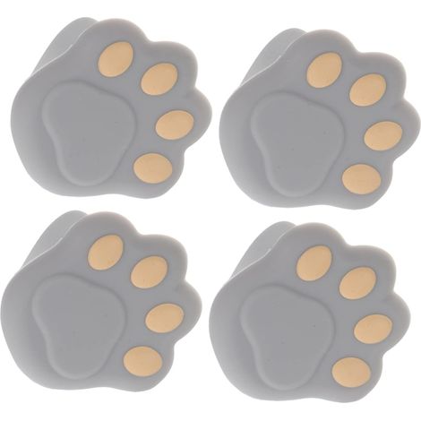 4 Protections Coins Table Silicone Gris, Anti-collision sécurité mobilier (1/5)