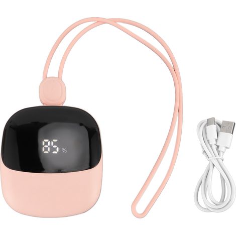 Tragbarer USB-Nackenventilator zum Umhängen, wiederaufladbar, ideal für Reisen und Camping, Pink