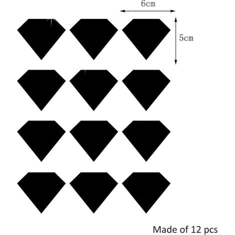 Autocollants muraux charmants originaux déco murale chambre salon arrière-plan argent diamant (1/3)