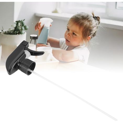 Lot de 6 Embouts de Spray de Remplacement Noir 28mm avec Tube Découpable et Embout Anti-Goutte pour Arrosage et Produits Domestiques (1/5)