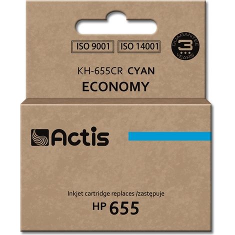 Actis KH-655CR ink (replacement for HP 655 CZ110AE Standard 12 ml cyan)