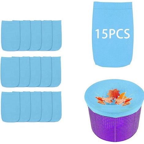 Filter Sock Pool - 9,4 x 3,7 Pouces - Maille Ultra Fine - Pour Panier Skimmer Piscine Hors Sol et Enterrée - Réutilisable - Lot de 20 (1/2)