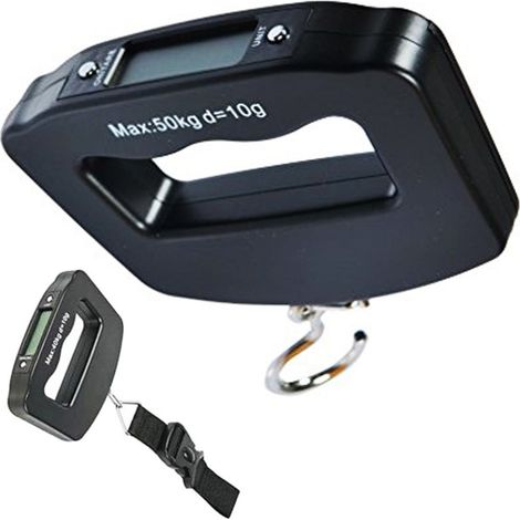 Trade Shop - Digital Budget Con Fascia Max 50kg Pesa Bagli Mano Valigie Portatile - (1/2)