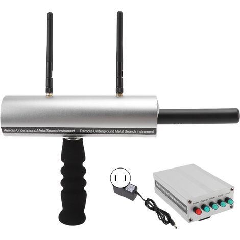 Metalldetektor für Aluminium und Silber, 20 m Tiefe, 1000 m Reichweite, 2 Antennen, wiederaufladbar, für Gold und Silber, 100–240 V, US-Stecker (1/5)