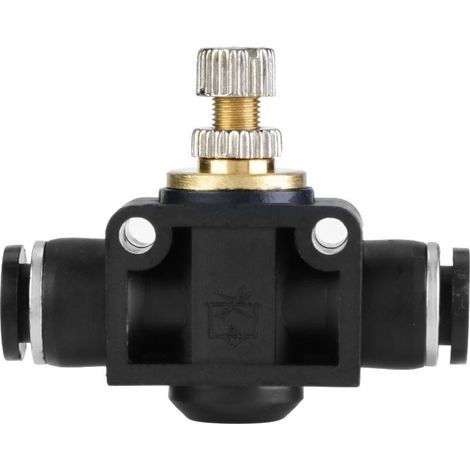 Regolatore di flusso d'aria Ulisem per tubo flessibile da 6 mm, raccordo a T pneumatico, valvola di controllo per raccordi per tubi (6 mm) (1/4)