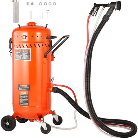 VEVOR Sableuse sous vide 106 L, sableuse sans poussiere avec systeme deaspiration integre 1200 W pour controle de la poussiere, recyclage des abrasifs, machine de sablage abrasif robuste 60-110 PSI