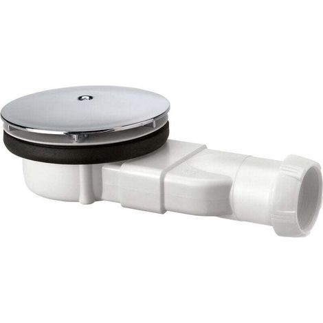 Bonde de douche extra-plate en ABS, hauteur 40 mm, débit 24 l/min, sortie compression ou collage – Réf. 726213002 (1/5)