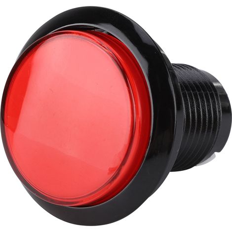 Bouton lumineux rond à LED pour borne d'arcade (pièce détachée à monter soi-même) (rouge) (1/5)