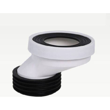 Sjqka – Buse de raccordement pour tuyau de toilette – Buse de vidange excentrique droite 5 cm en PVC – Joint en caoutchouc étanche (1/2)
