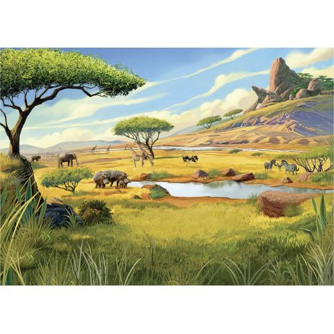 Komar Wandtapete - Disney The Lion King Savanna - 250 x 350 cm - Vlies - für Kinderzimmer (1/3)