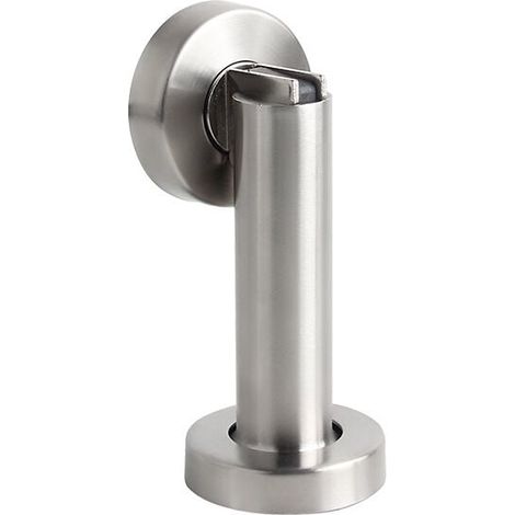 Door Stopper - Magnetic Stainless Steel Look - Wall Or Floor Mountable - 5 x 5 x 8 cm - 1 Piece (1/5)