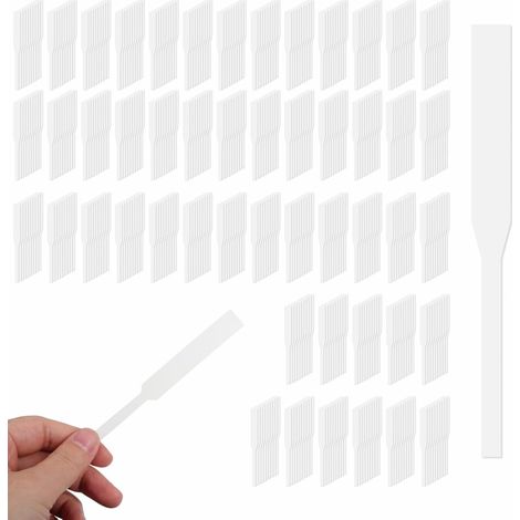 Lot de 500 testeurs de parfum de 13 cm en papier blanc épais et absorbant pour l'échantillonnage d'eaux de parfum, d'huiles essentielles et de produits d'aromathérapie. Embouts larges et étroits pour  (1/5)
