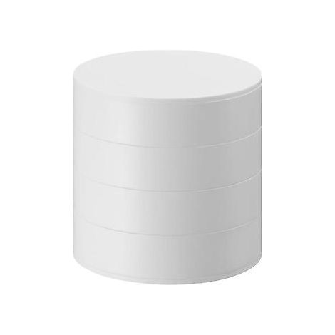 Drehbare, mehrlagige Aufbewahrungsbox für den Schreibtisch, Haaraccessoires, Schmuck, Make-up, staubdichte Schmuckbox mit Deckel B