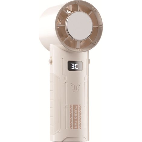 Ventilateur portable (blanc) 2000 mAh avec poche de glace intégrée, compact et portable, alimenté par USB, flux d'air puissant