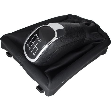 Pomello del cambio + cuffia con telaio per Skoda Superb II 08-12, 6 marce (1/5)