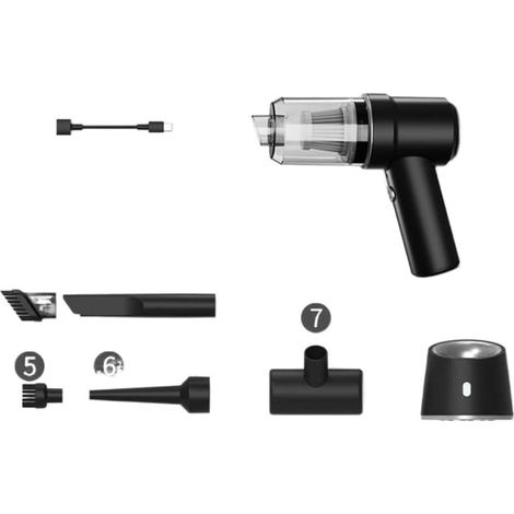 Souffleur sans fil haute puissance, nettoyeur d'air portatif à double usage Liptaptyn (couleur D), ventilateur de dépoussiérage léger pour atelier, jardin et voiture, avec batterie rechargeable, usage (1/3)