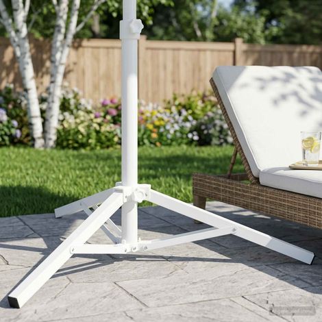 vidaXL Support de parasol Blanc Acier for 25-32 mm Pole (1/5)