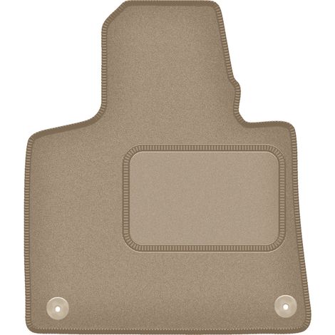 Alfombrilla de terciopelo para el conductor para: Citroën C4 Grand Picasso II monovolumen de 7 plazas (2013-2019) color beige. (1/5)