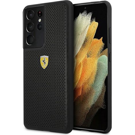 Ferrari FESPEHCS21LBK S21 Ultra G996 nero/custodia rigida nera On Track Perforata (1/5)