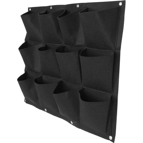 7/12 Tenture Murale Plante Sac Plante Sac Grandir Sac Poches Plantation Sac Fleur Plantes Suspendu Jardinière Balcon Mur Vertical (12 bouches) (1/5)