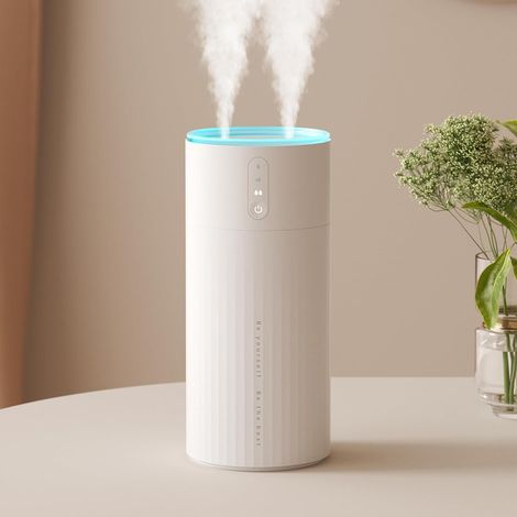 Humidificador de aire CSPARKV blanco de 1 L, humidificador para bebés, silencioso, 30 dB, para dormitorio, 8000 mAh, 3 luces de color, apagado automático. (1/5)