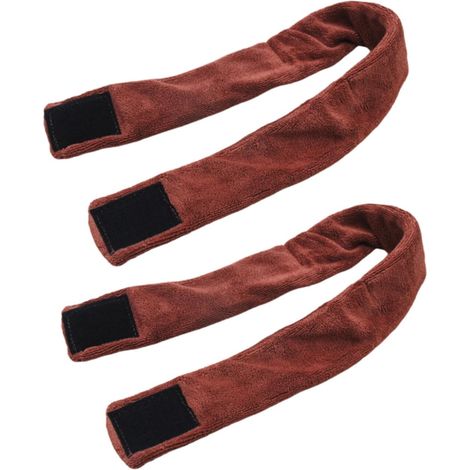 Deux foulards/bandeaux, serviettes absorbantes, serviettes de séchage en microfibre, adaptés à une utilisation à domicile et en salon de coiffure. (1/5)
