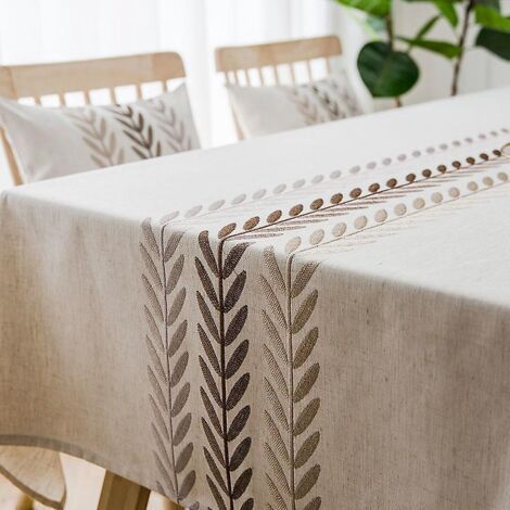 Elegant Square Rectangular Tablecloth/Table Cover for Kitchen, Dining Room, Table Decoration, Blue Water Plant, Rectangle/Oblong-Chrom (1/5)