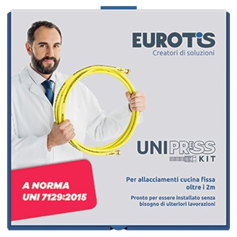 Giunto dritto con girello filettato femmina DN12 G 1/2" lunghezza tubo 4 mt A10-0001-06435
