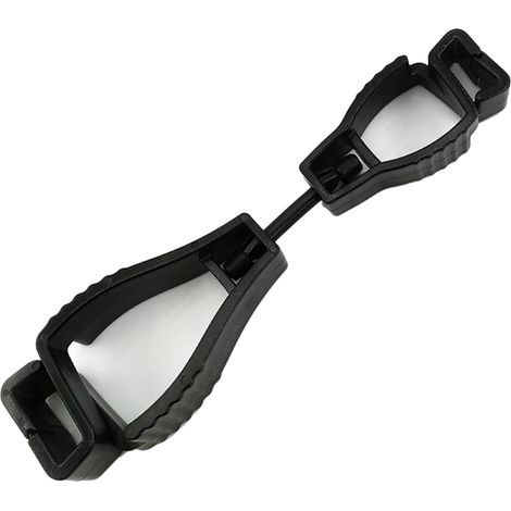 Pince à gants en plastique antidérapant, mains libres, multifonctionnelle, portable et réutilisable, noire (1/5)