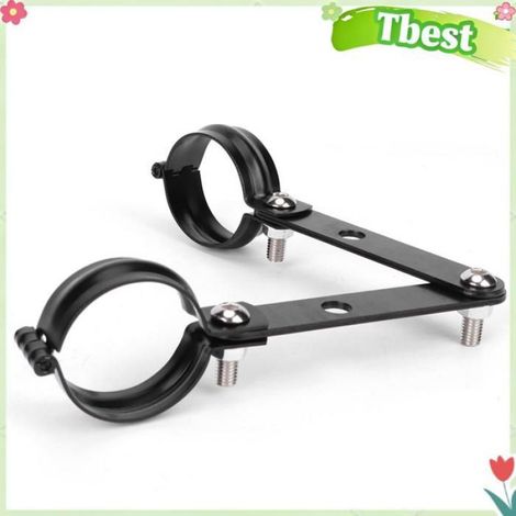 Tbest Support phare moto noir universel avec pince fourche, accessoire adapté (1/4)